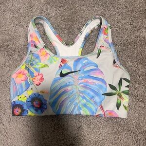 tropical print nike sports bra